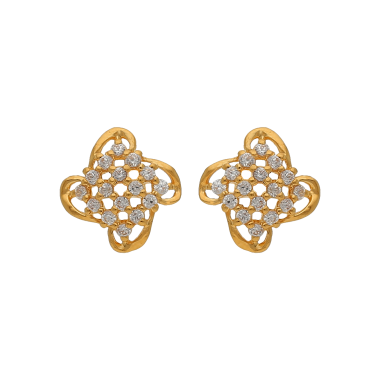 GOLD CASTING ENTICING STONE STUD